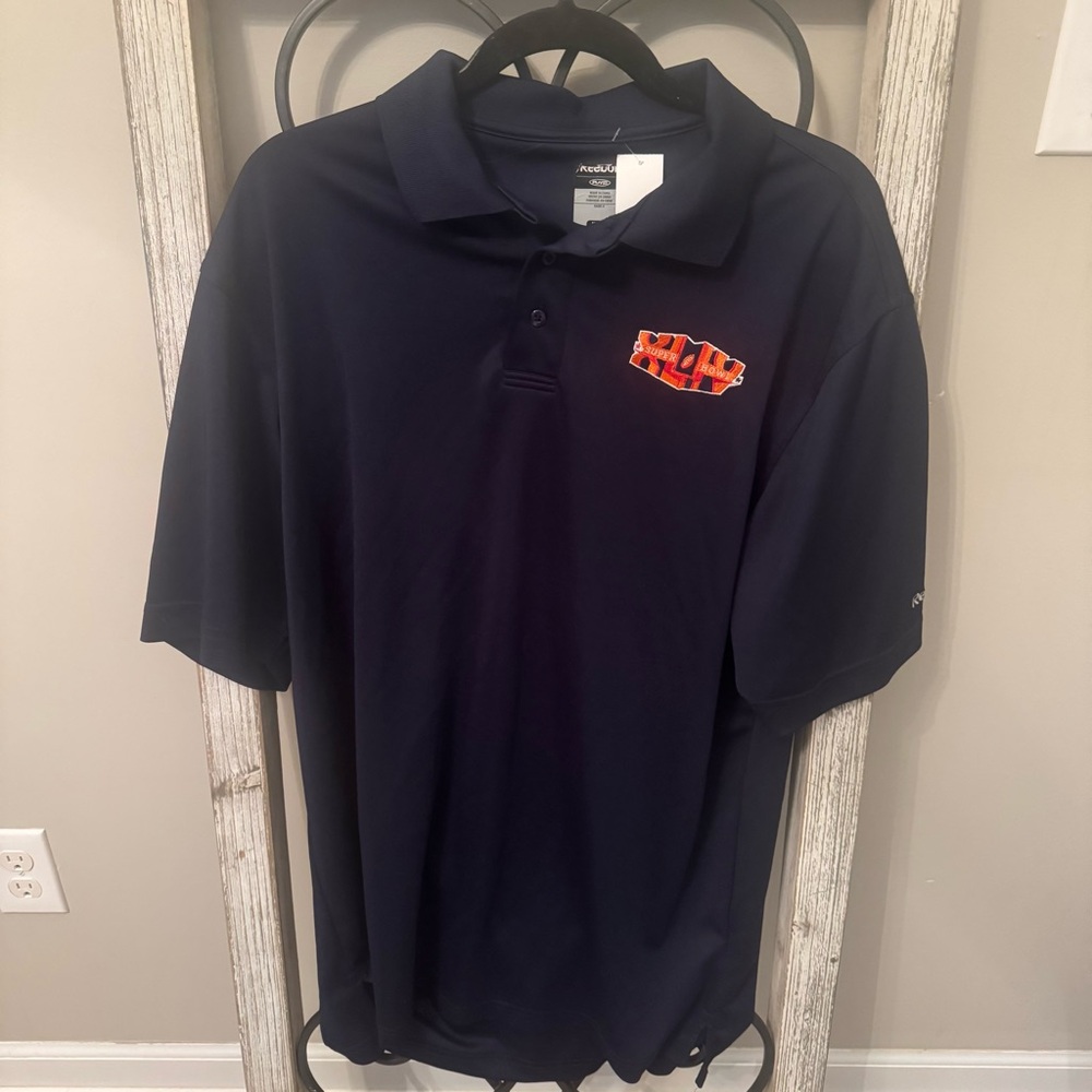 Reebok‎ Super Bowl XLIV Navy Blue Polo Mens Shirt Size Medium